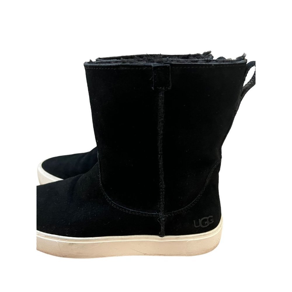 UGG Women’s Size 10 Declan Sneaker Boots‎ Suede Short Black Slip-on - Picture 6 of 10